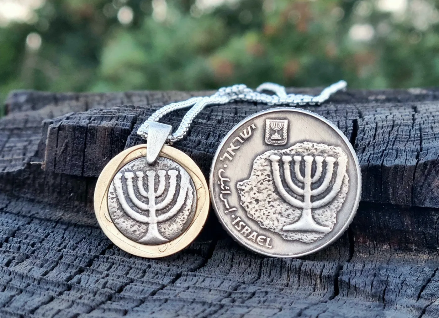 תליון מנורה, 100 שקלים ישנים, שנות ה 80