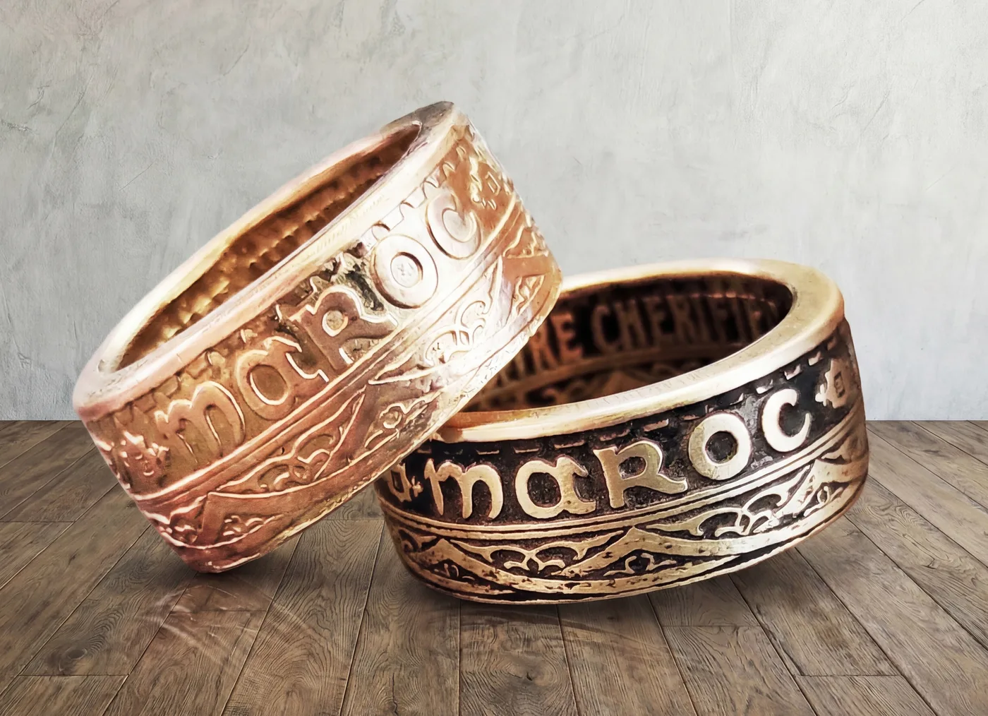 טבעת ממטבע 5 פרנק מרוקו שנת 1946 עשויה מהמטבע עצמו!