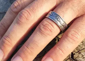 טבעת מנורה ממטבע 1 לירה       שנות ה 60