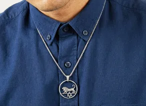 תליון ממטבע "אריה יהודה" בתוספת מגן דוד